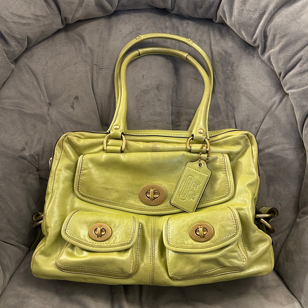 Coach Peyton Legacy Satchel Avocado Limited Edition RARE. 13546